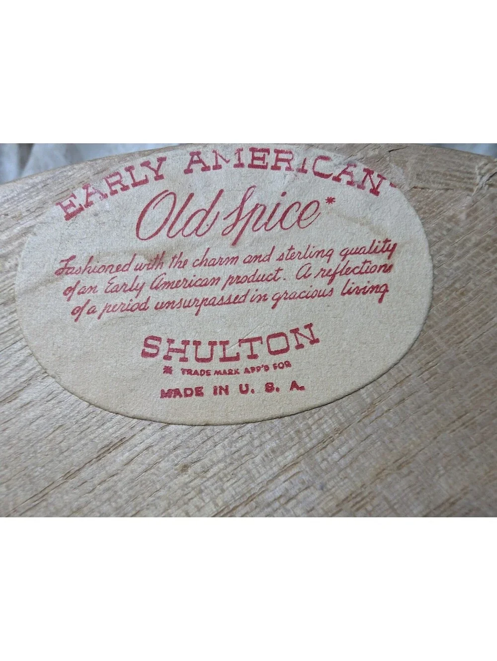Vintage Early American Old Spice Shulton Decorative Oval Box